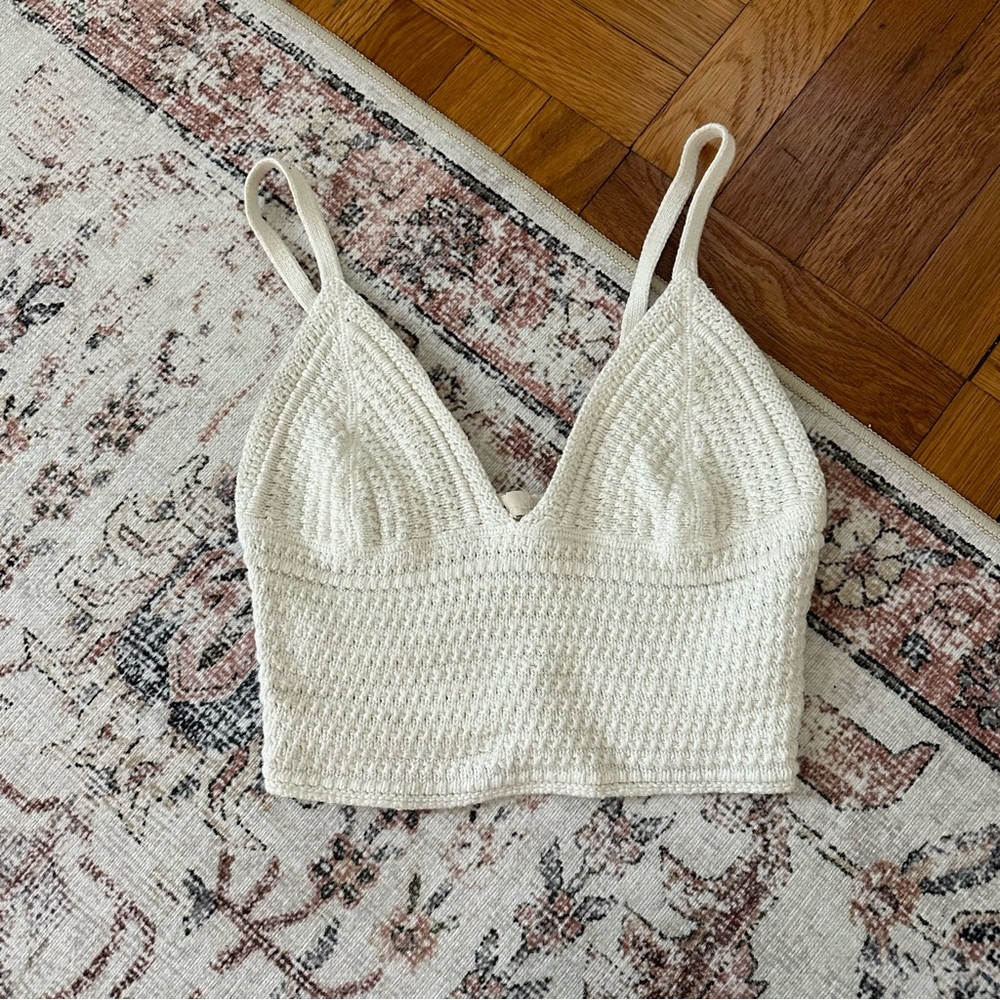 La hearts crochet tank top